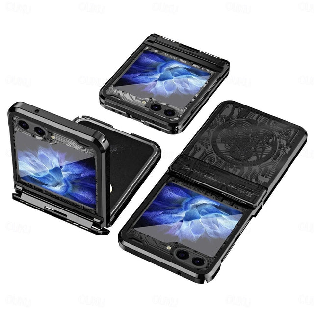 Glossy Checkered Case for Galaxy Z Flip Series – Scratch-Resistant & Shockproof