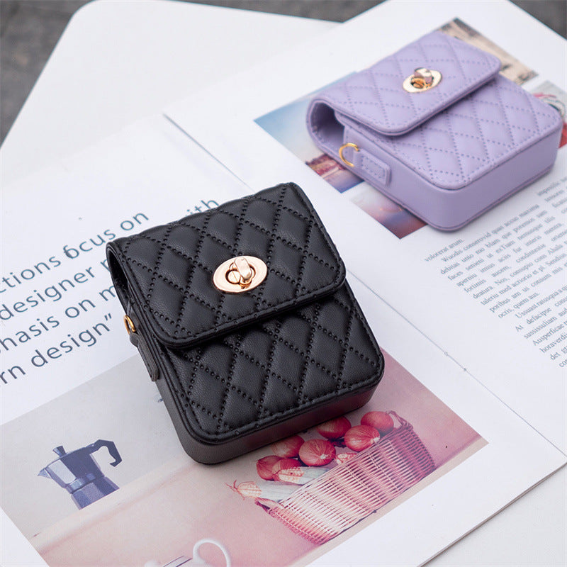 Luxury Quilted Flip Case for Samsung Galaxy Z Flip Series – Mini Handbag Design