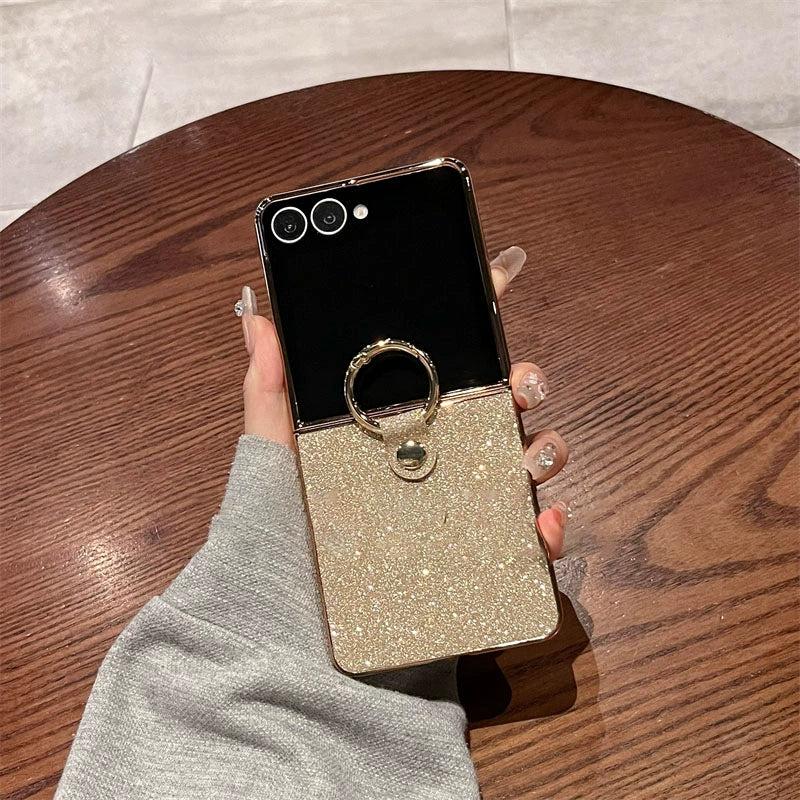 Glitter Case with Ring for Samsung Galaxy Z Flip – Sparkly Protective Cover