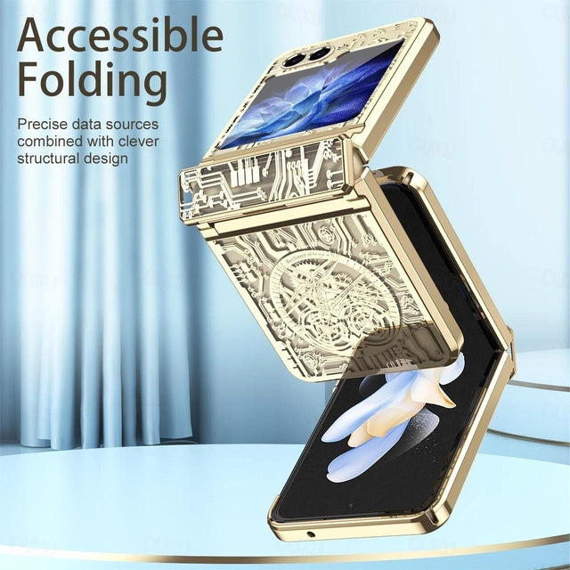 Glossy Checkered Case for Galaxy Z Flip Series – Scratch-Resistant & Shockproof
