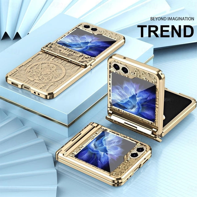 Glossy Checkered Case for Galaxy Z Flip Series – Scratch-Resistant & Shockproof