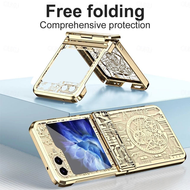 Glossy Checkered Case for Galaxy Z Flip Series – Scratch-Resistant & Shockproof