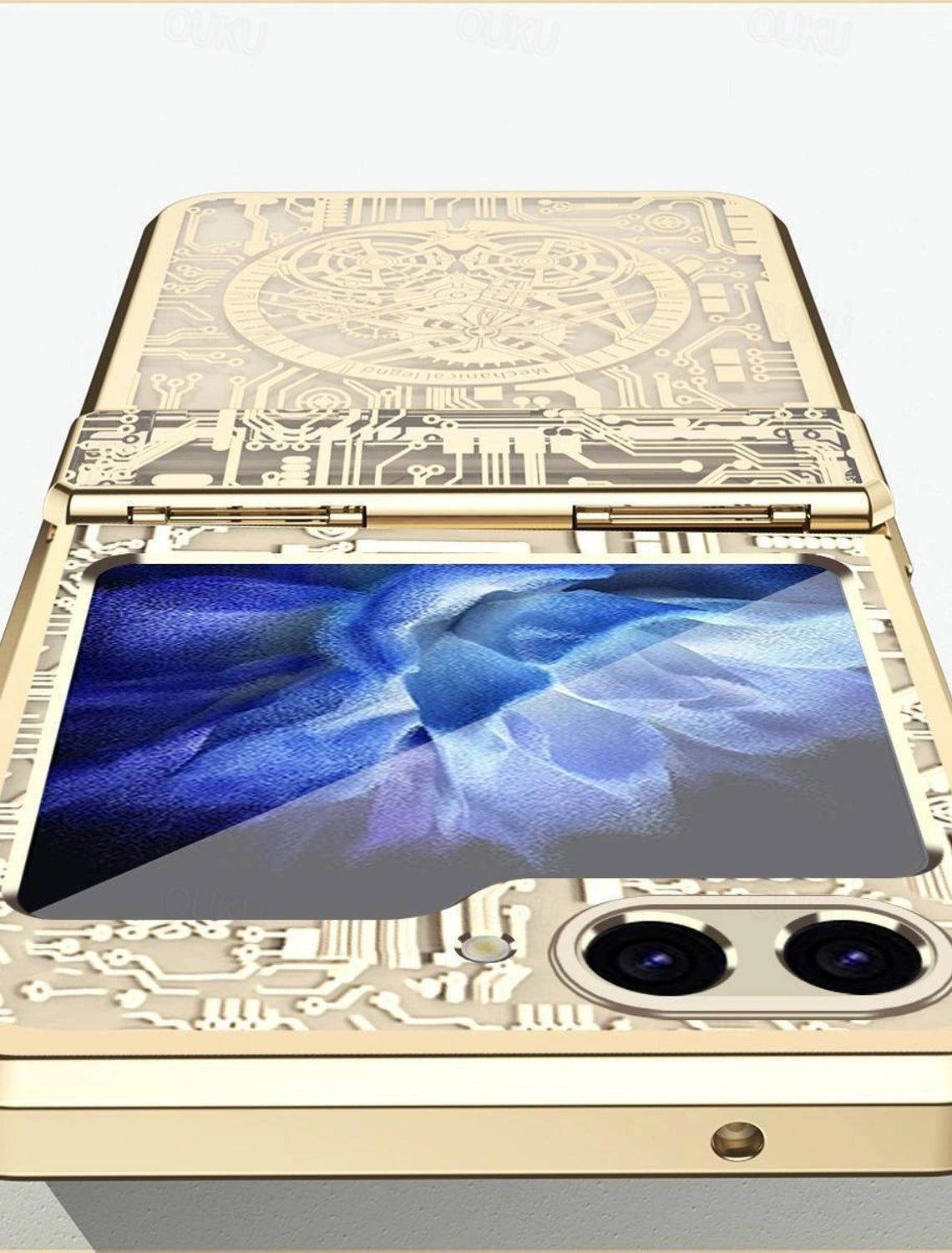 Glossy Checkered Case for Galaxy Z Flip Series – Scratch-Resistant & Shockproof