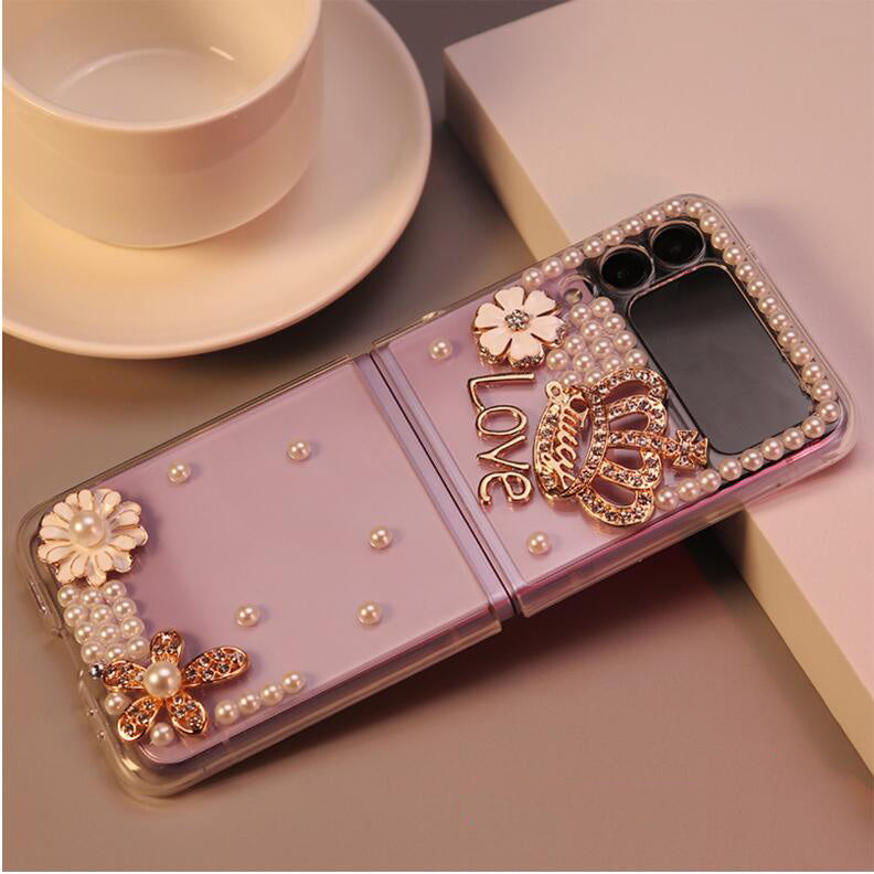 Fashion Crown Rhinestone Case For Samsung Galaxy Z Flip Series