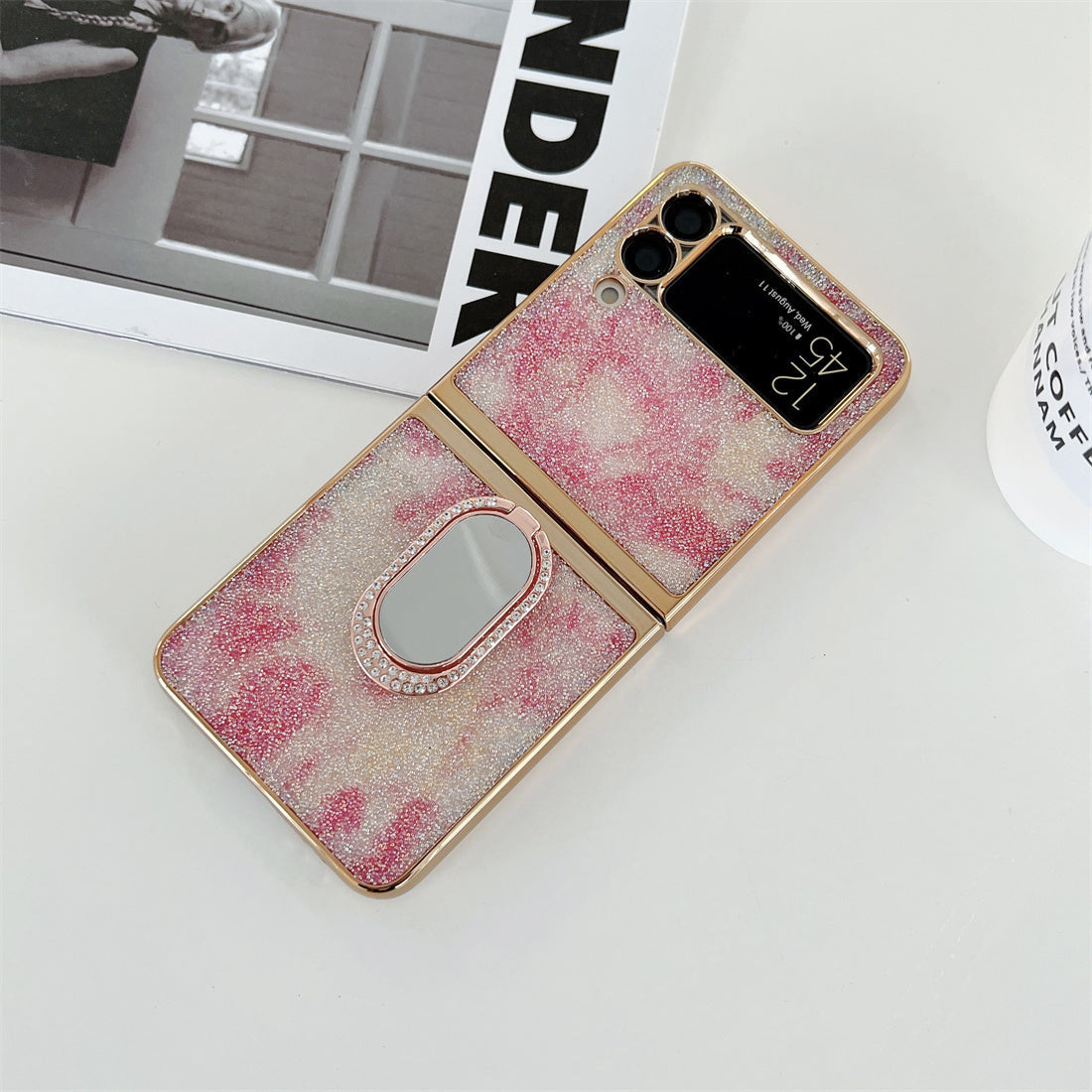 Shining Diamond Mirror Ring Protective Cover For Samsung Galaxy Z FLIP Series
