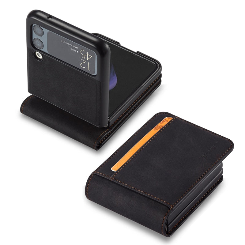 Luxury Leather Wallet Case For Samsung Galaxy Z Flip Series