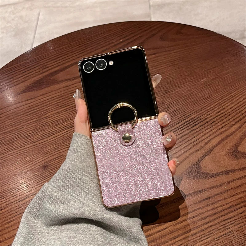 Glitter Case with Ring for Samsung Galaxy Z Flip – Sparkly Protective Cover