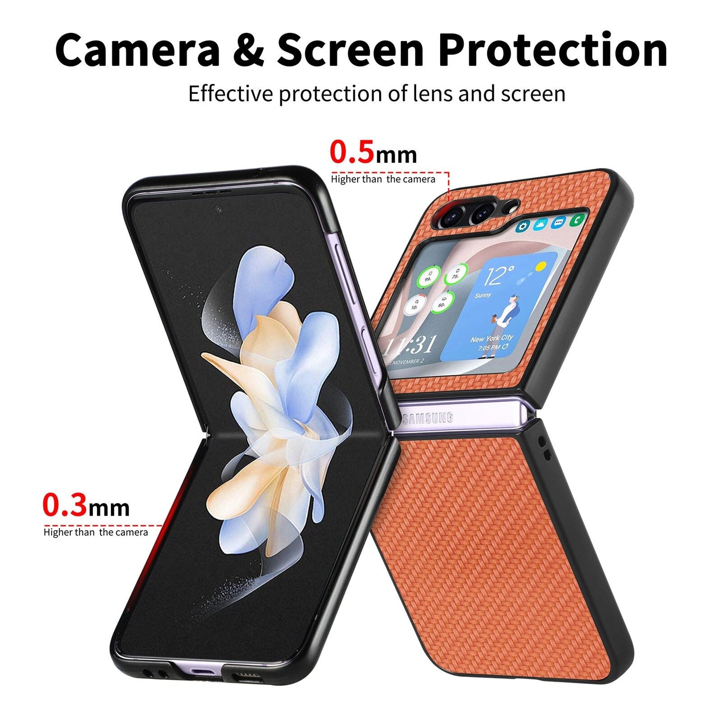 Anti-Fingerprint Matte Cover Case for Samsung Galaxy Z Flip
