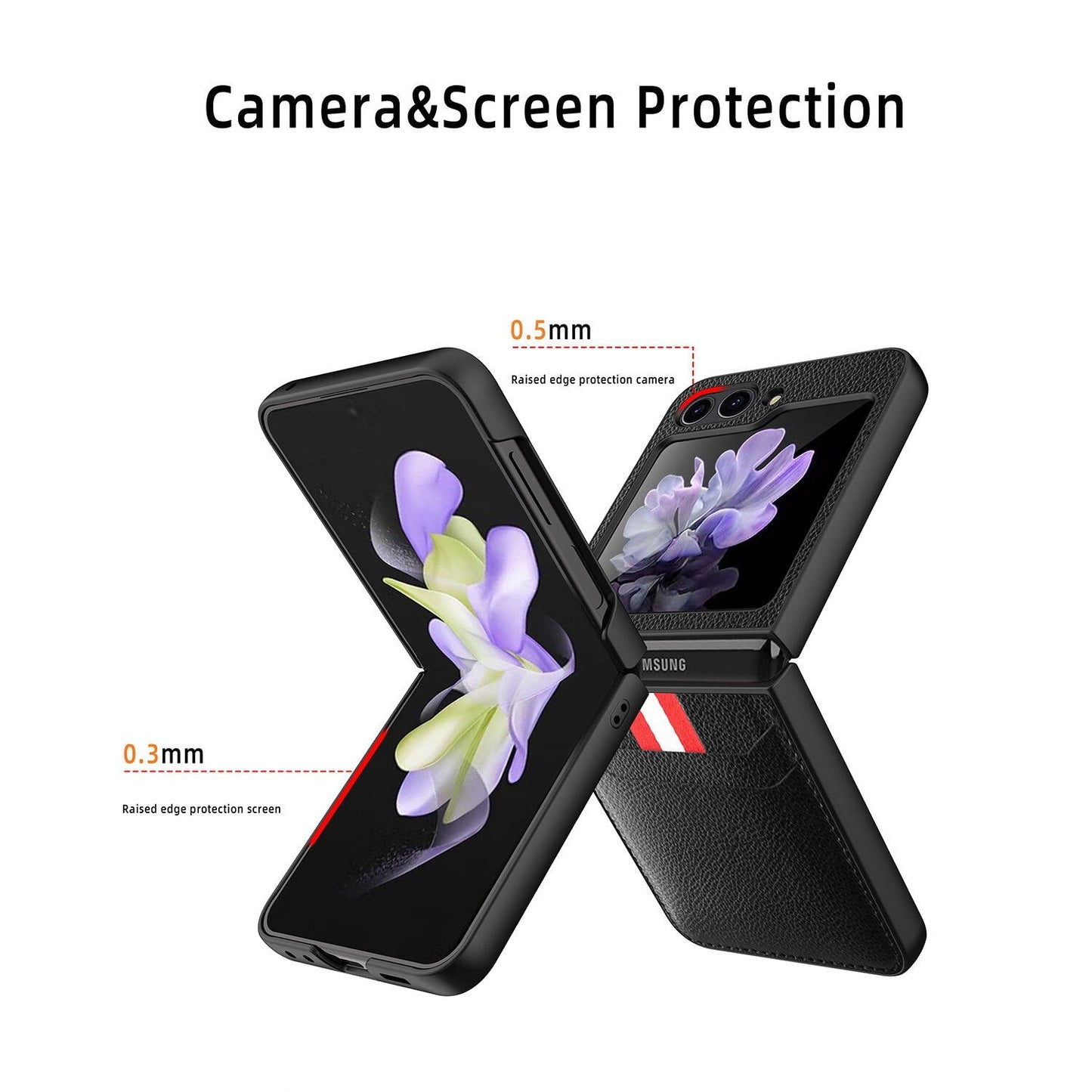 Leather Case with Card Holder for Samsung Galaxy Z Flip Series