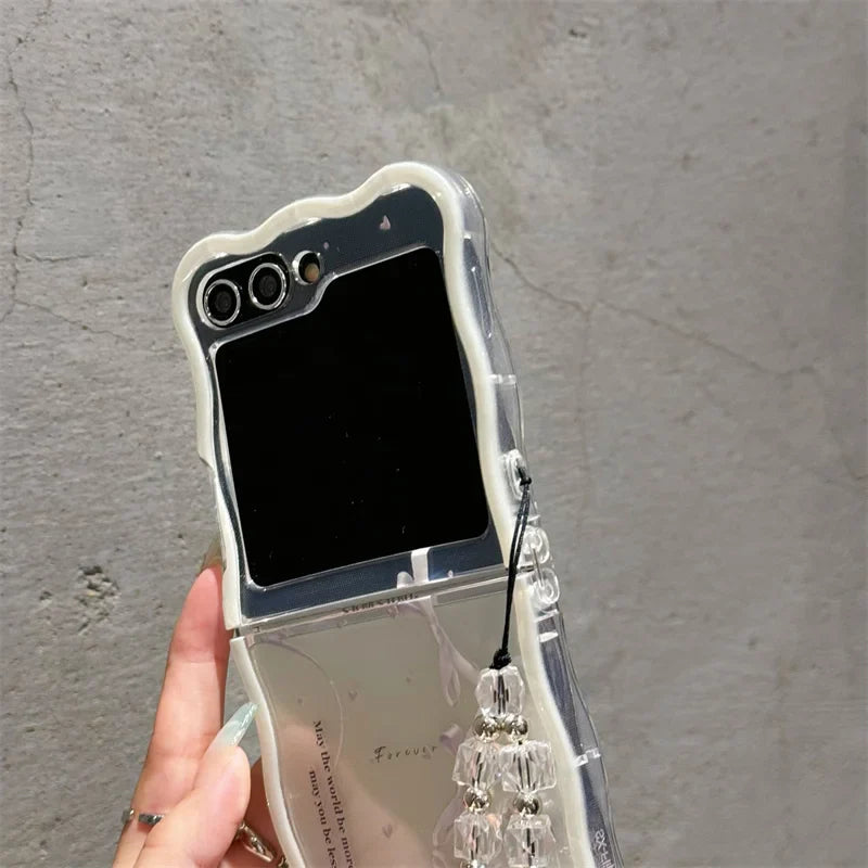 Cute Bow Bracelet Shockproof Case for Galaxy Z Flip
