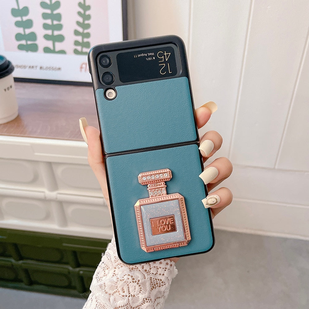 Luxury Case With Perfume Bottle Bracket for Samsung Galaxy Z Flip 4