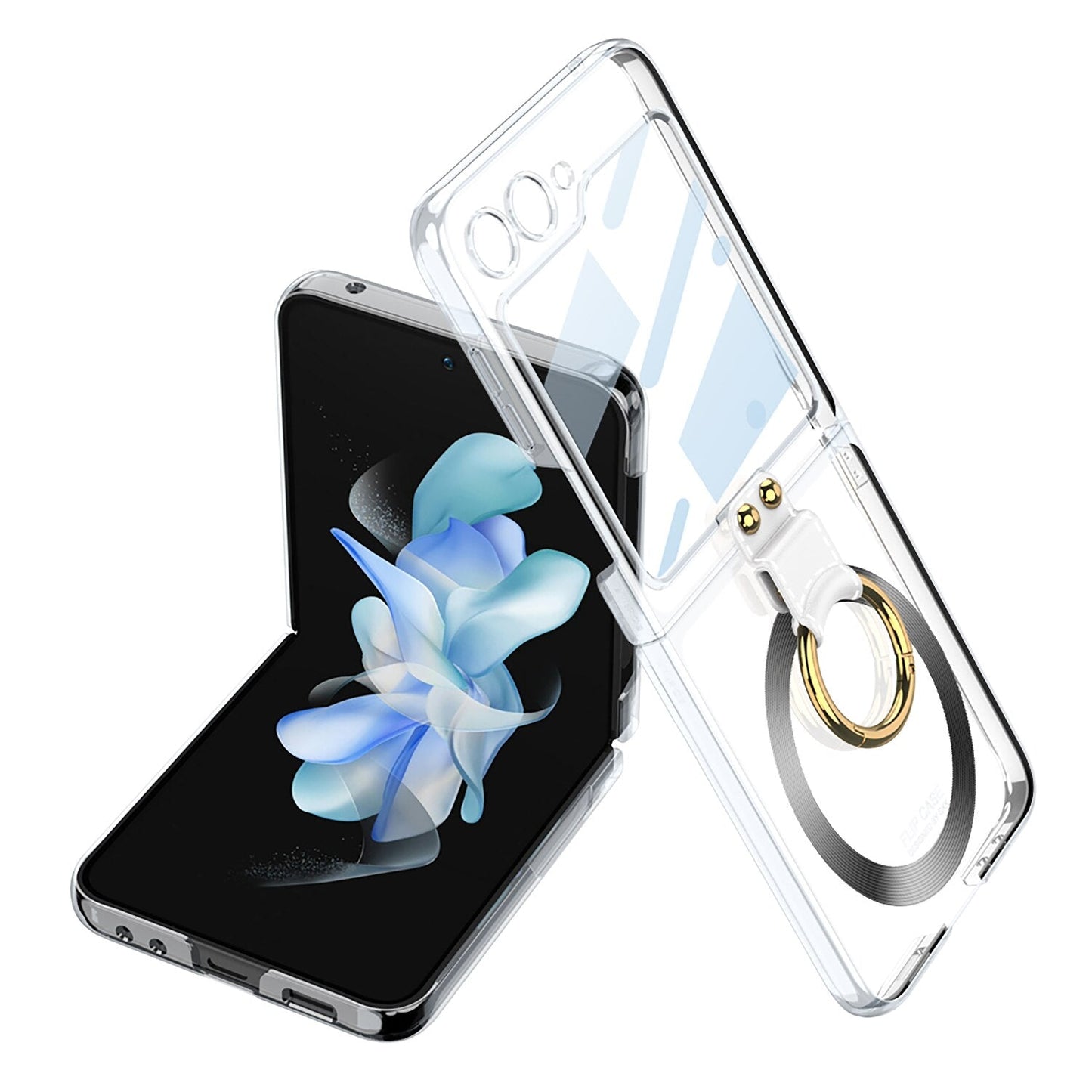Magsafe Wireless Charging Case with Ring Holder For Samsung Galaxy Z Flip Series