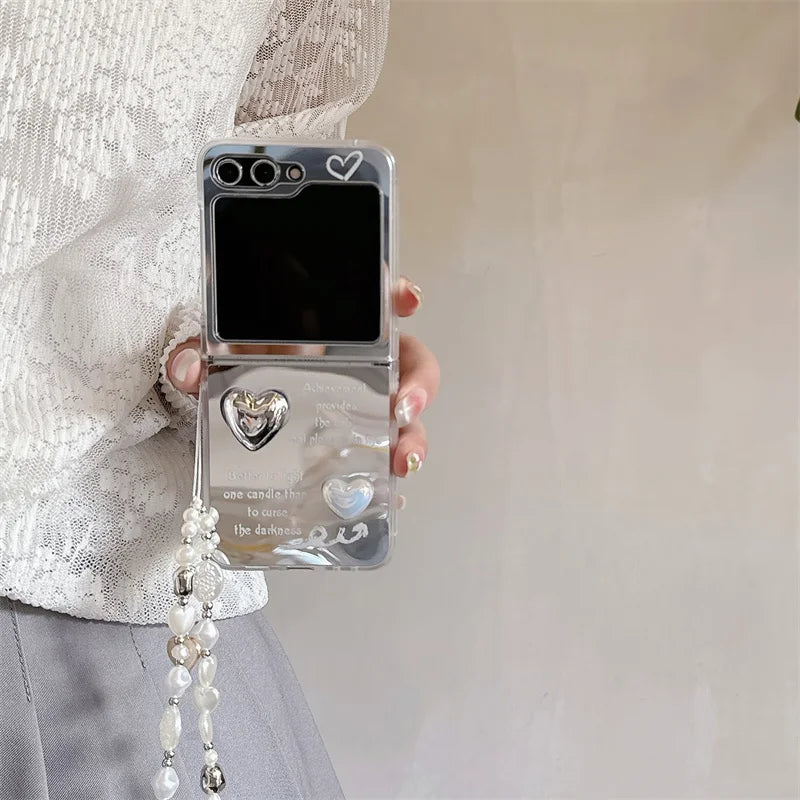 3D Cloud Love Heart Case for Samsung Galaxy Z Flip 7 & 6