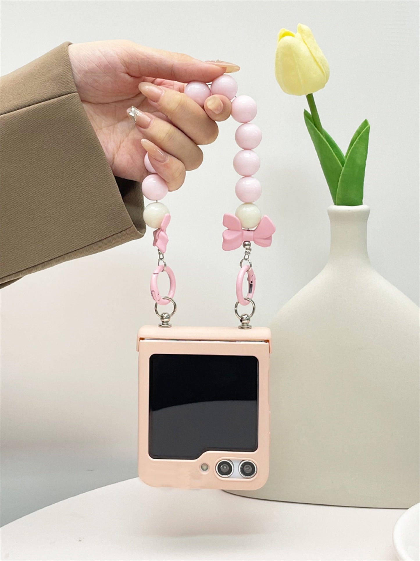 Samsung Galaxy Z Flip Luxury Love Heart Pink Case