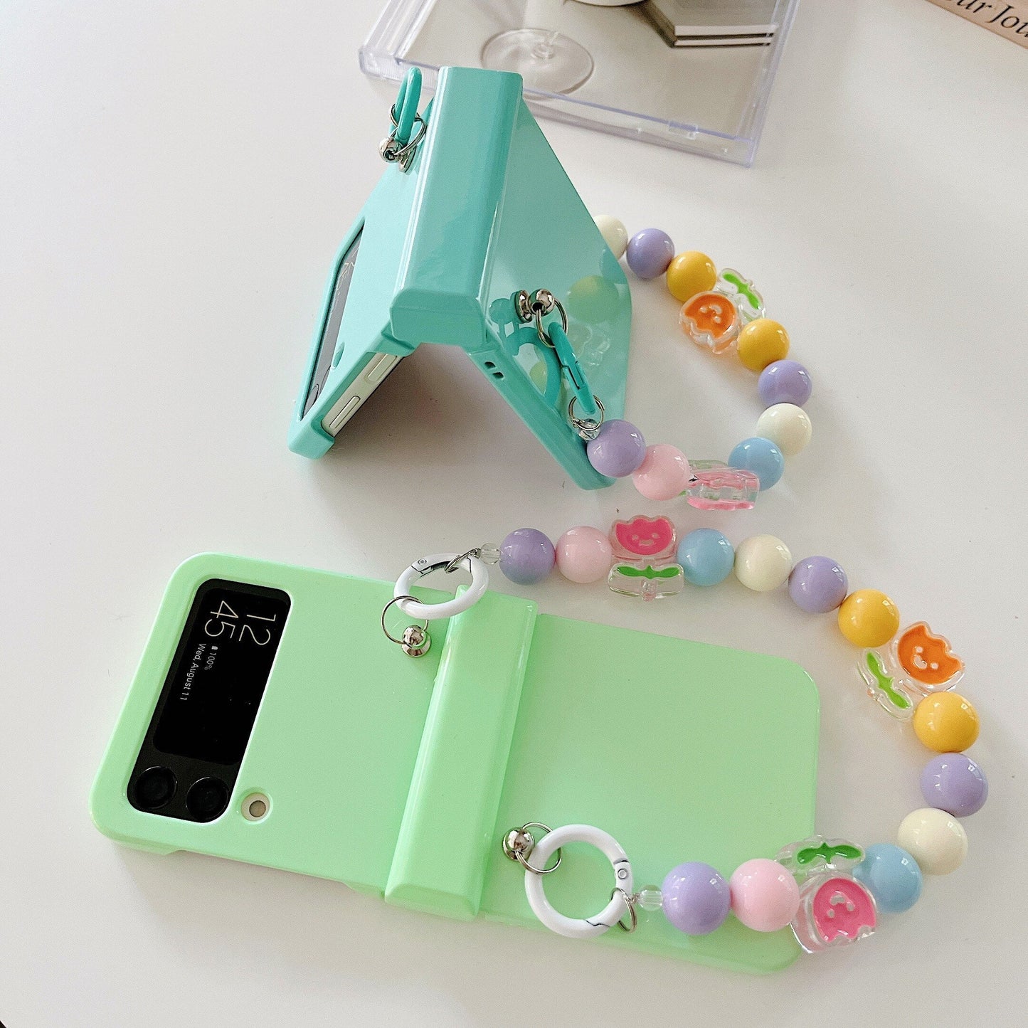 Cute Colorful Flowers Bracelet Phone Case For Samsung Galaxy Z Flip Series