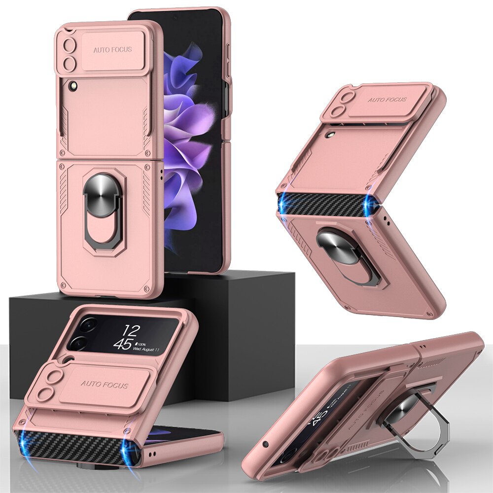 Armor Case with Camera Protection & Ring Stand For Samsung Galaxy Z Flip Series
