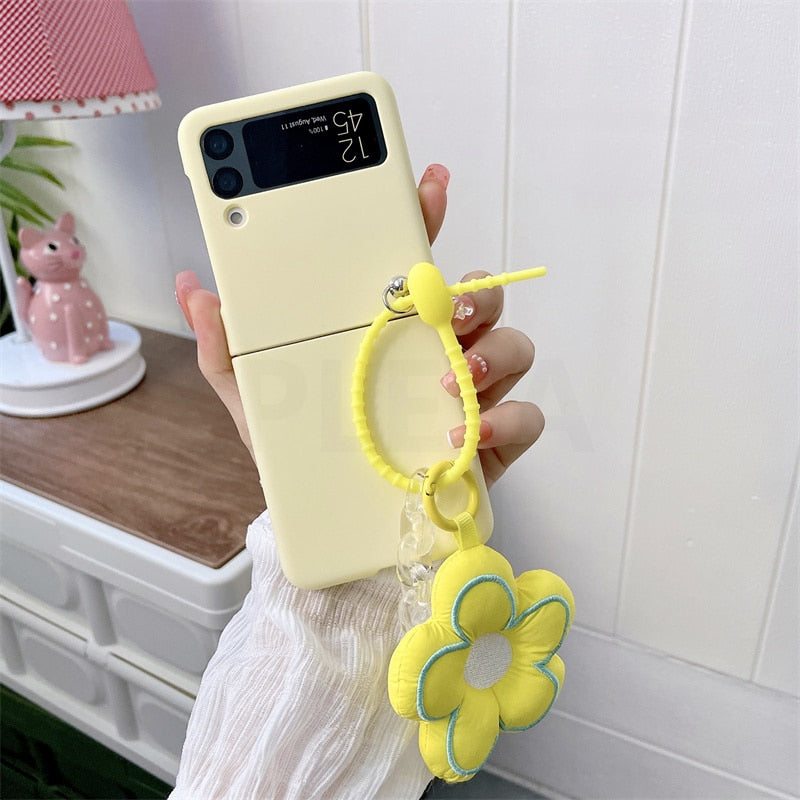 Cute Flower Pendant Case For Samsung Galaxy Z Flip Series