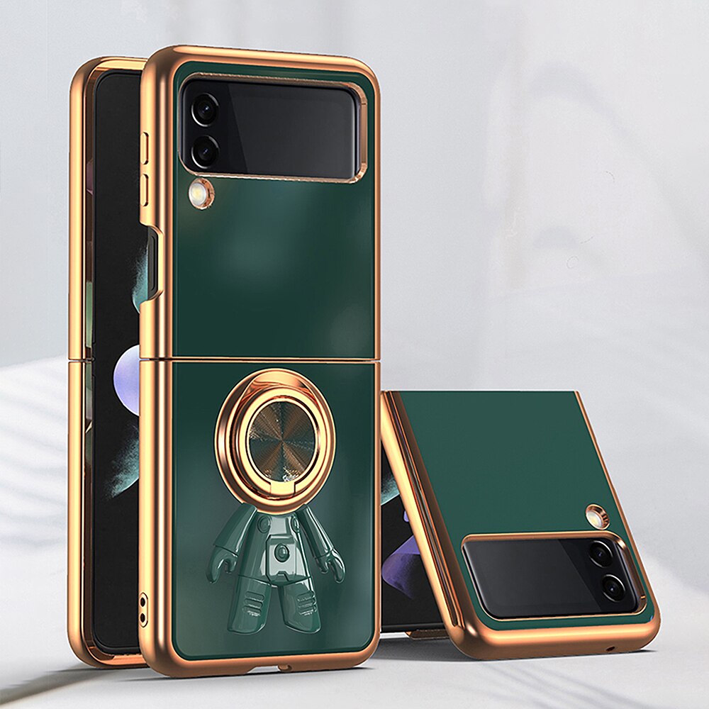 Magnetic Astronaut Holder Plating Case For Samsung Galaxy Z Flip Series