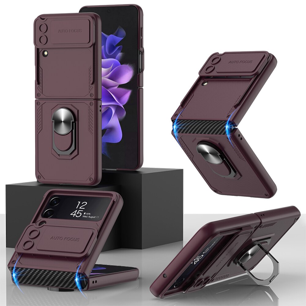 Armor Case with Camera Protection & Ring Stand For Samsung Galaxy Z Flip Series