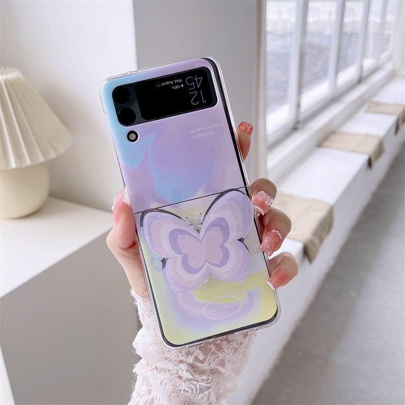 Cute Butterfly Bracelet Phone Stand Case For Samsung Galaxy Z Flip