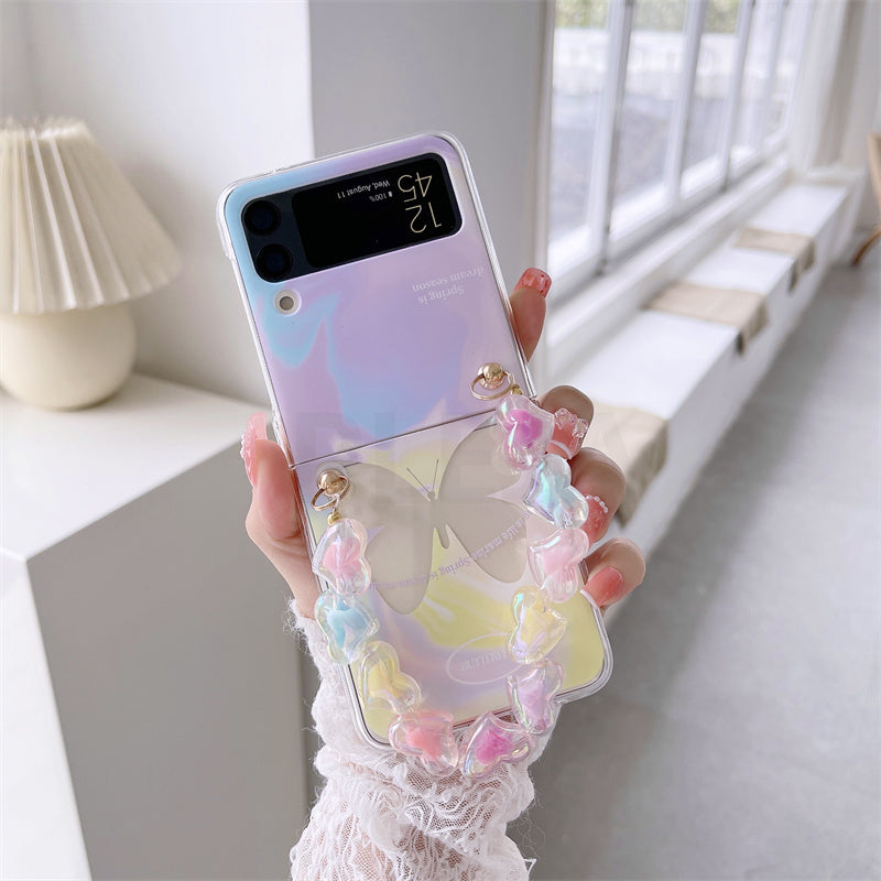 Cute Butterfly Bracelet Phone Stand Case For Samsung Galaxy Z Flip