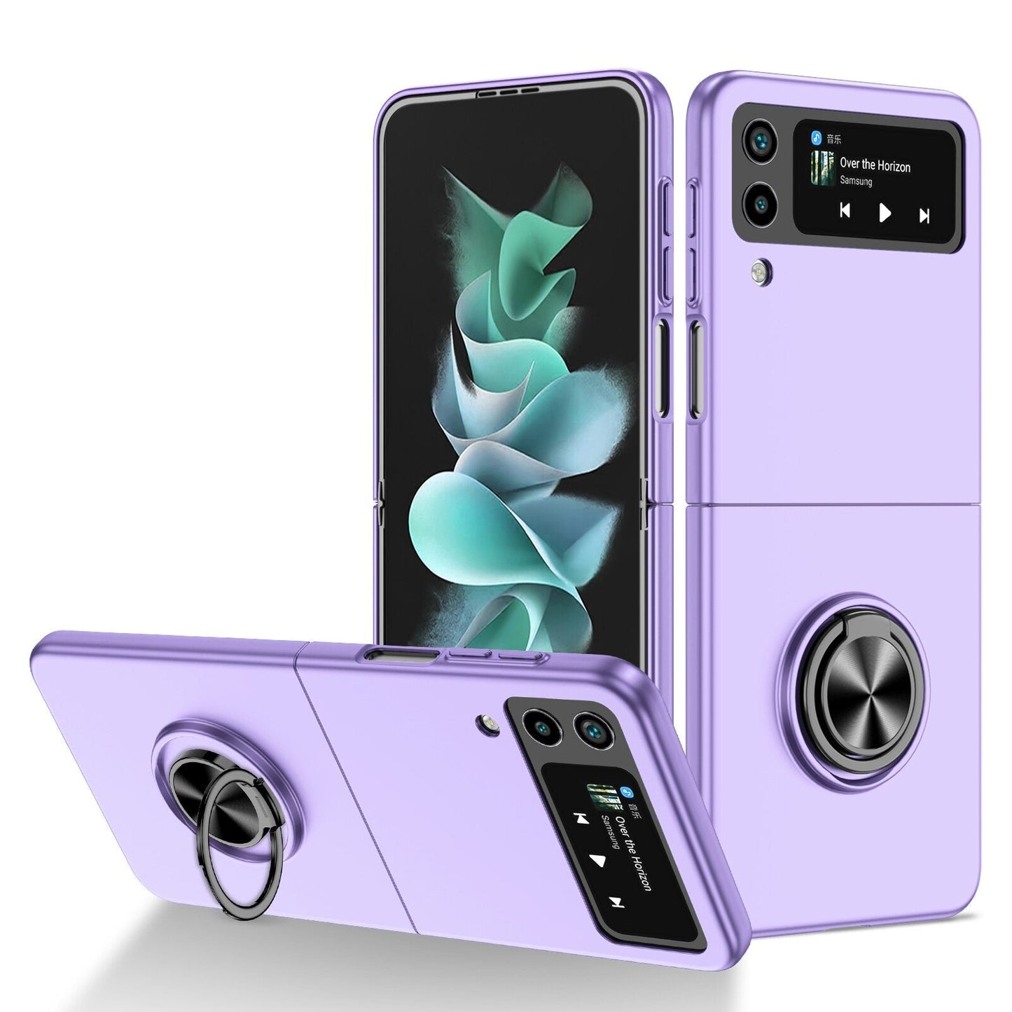 Ultra Thin Case with Magnetic Ring Bracket for Samsung Galaxy Z Flip