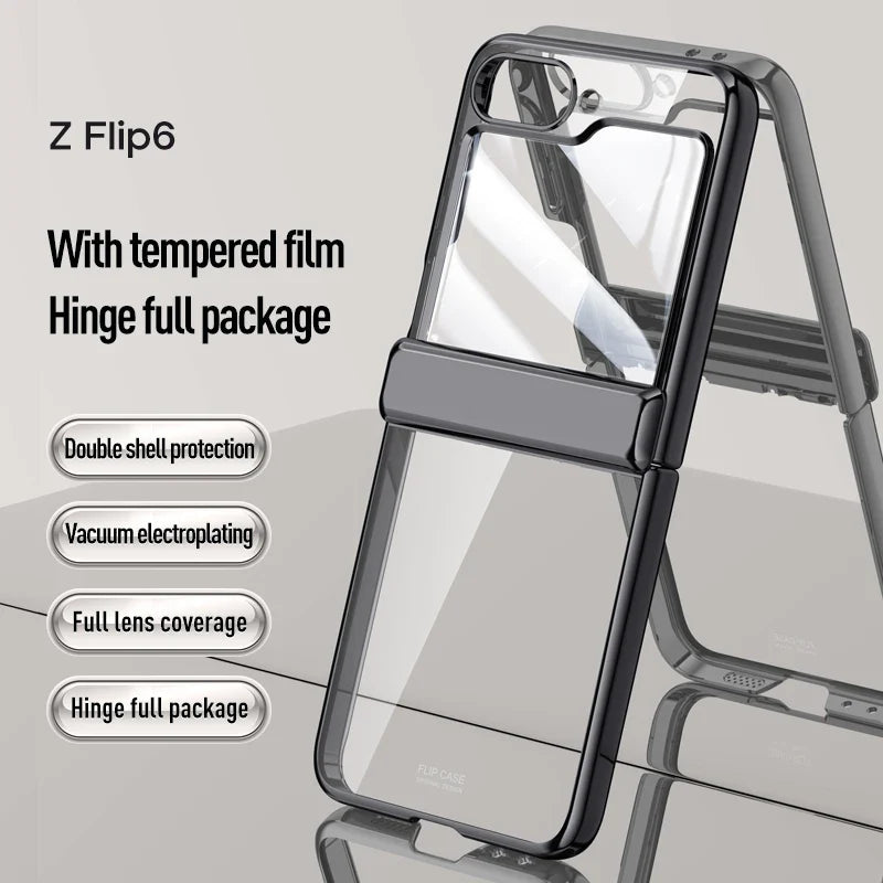 Transparent Electroplated Case for Samsung Galaxy Z Flip 7 & 6