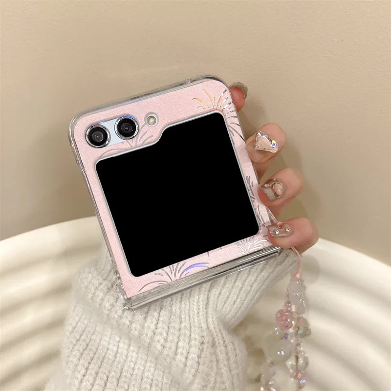 Cute Fireworks Laser Case for Samsung Galaxy Z Flip 7 & 6