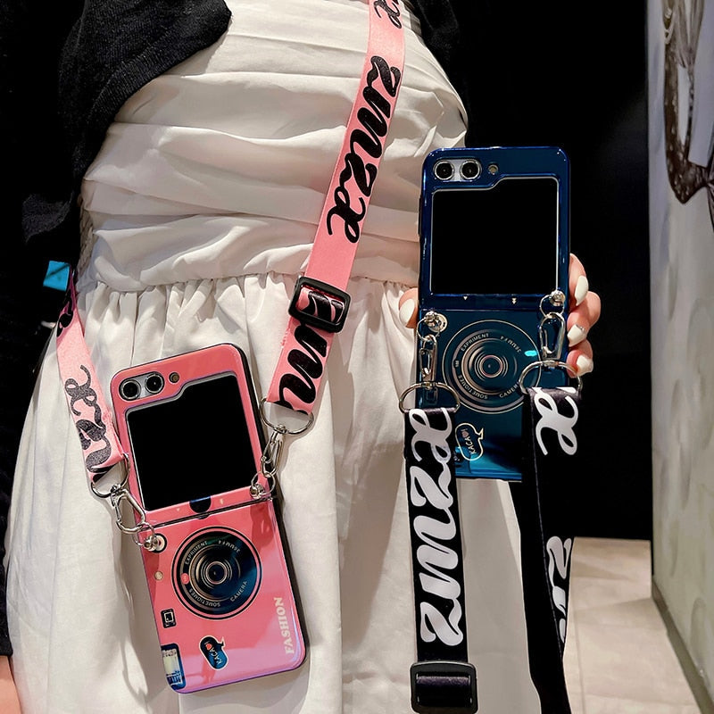 Blu Ray Camera Case With Lanyard For Samsung Galaxy Z Flip Series