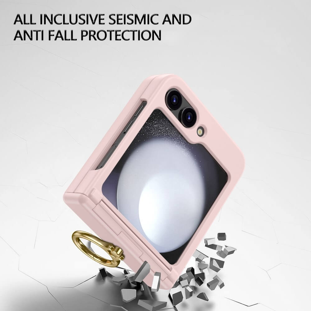 Shockproof Matte Case with Ring Holder For Samsung Galaxy Z Flip