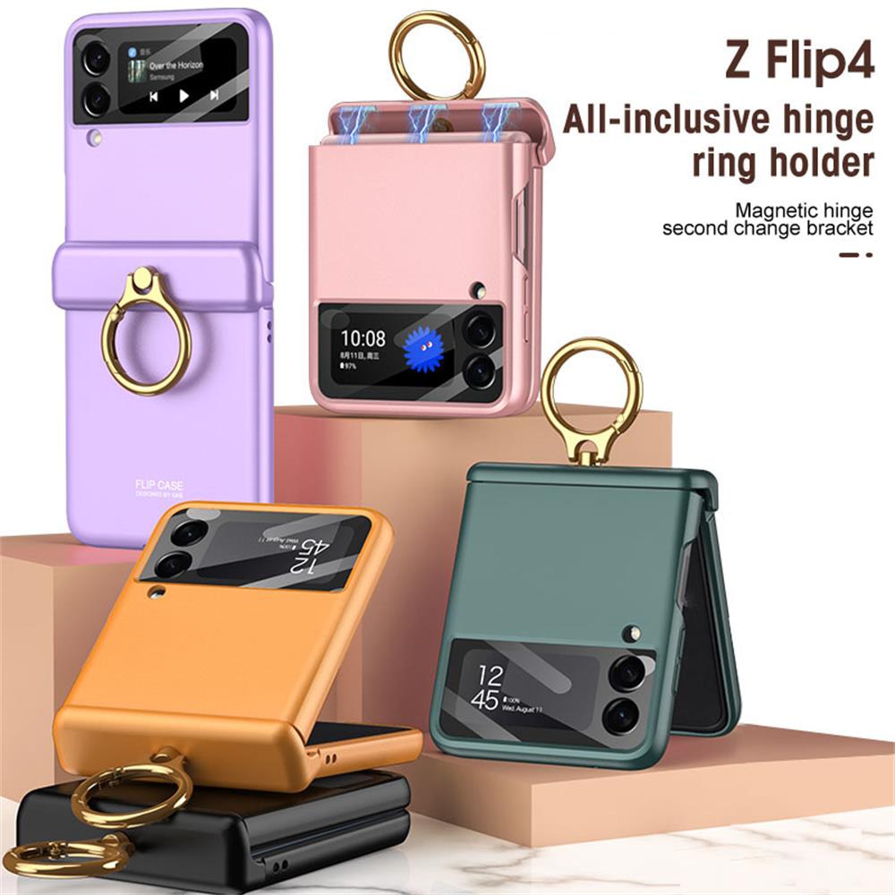 Armor Case with Ring Bracket Stand for Samsung Galaxy Z Flip Series (Magnetic Hinge Cover)