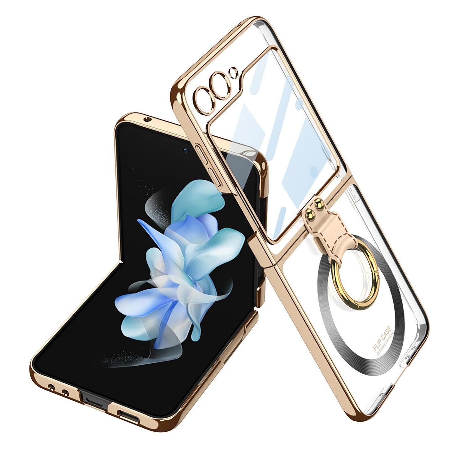 Magsafe Wireless Charging Case with Ring Holder For Samsung Galaxy Z Flip Series