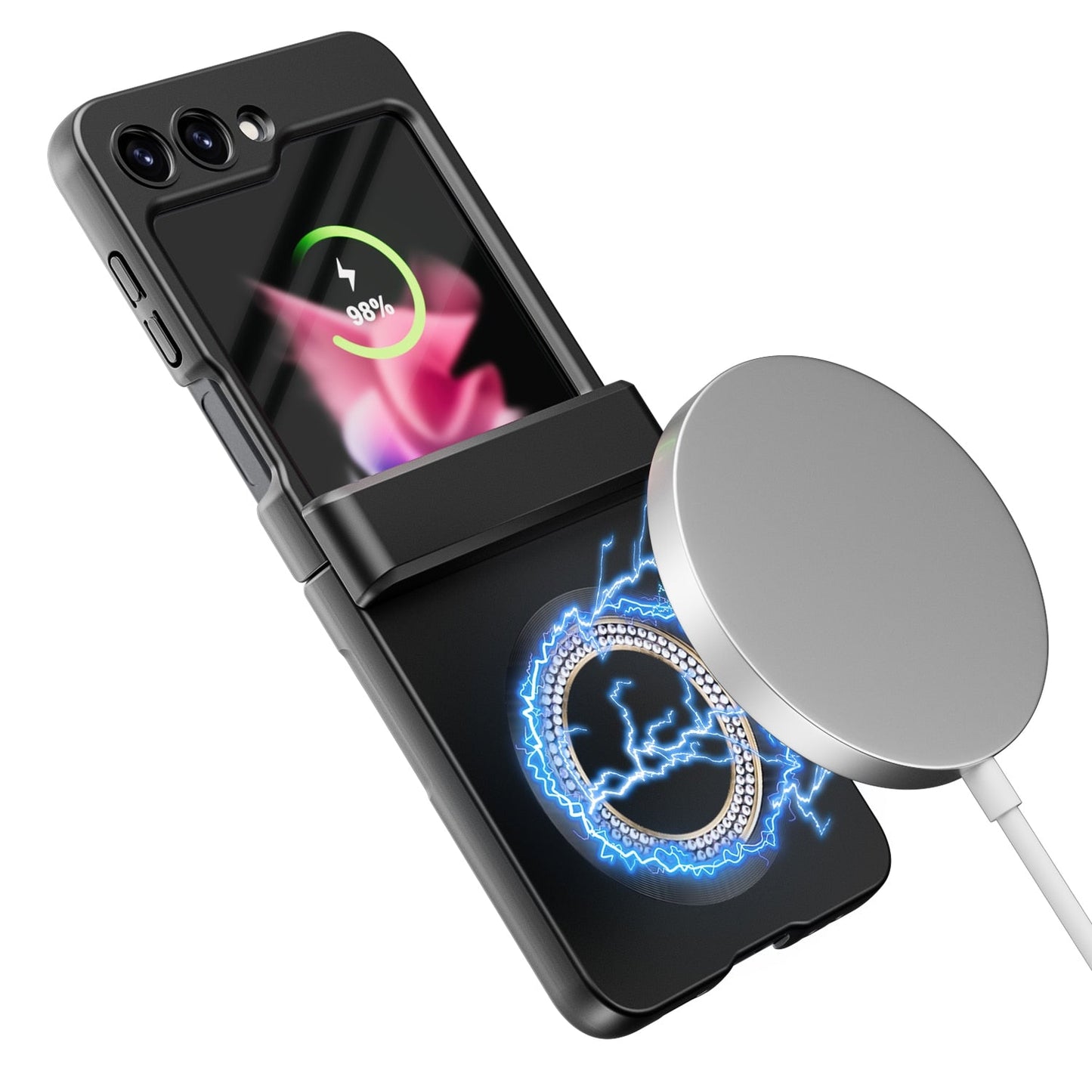 Magsafe Matte Magnetic Wireless Charging Case For Samsung Galaxy Z Flip Series