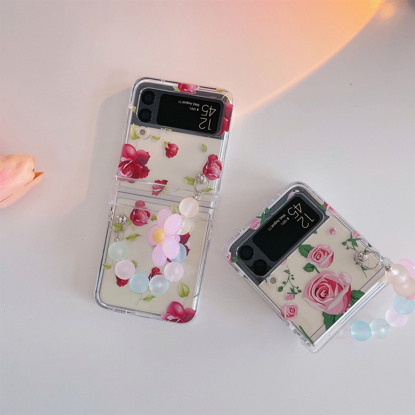 Cute Rose Flower Bracelet Case for Samsung Galaxy Z Flip Series