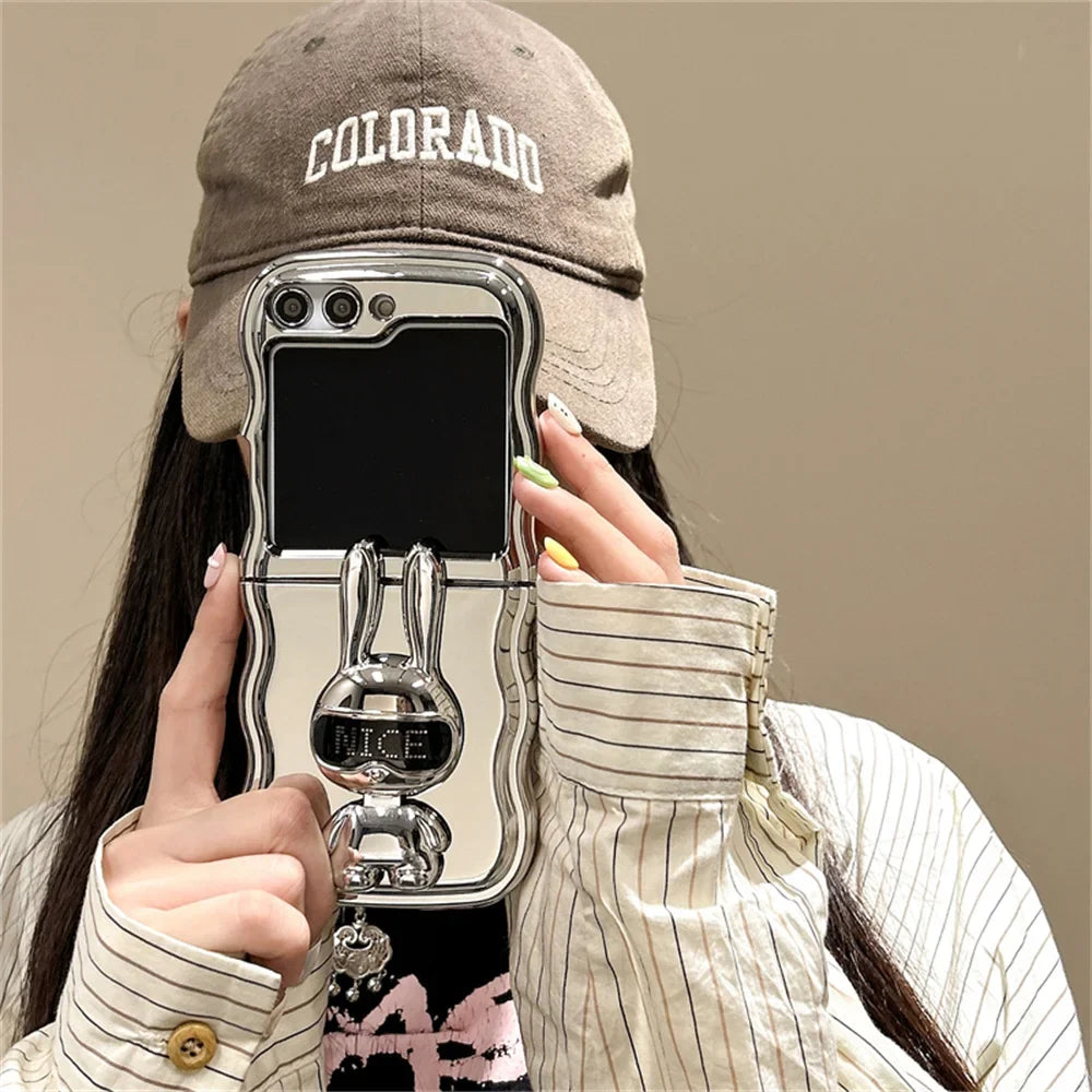Rabbit Stand Wave Case for Samsung Galaxy Z Flip 7&6