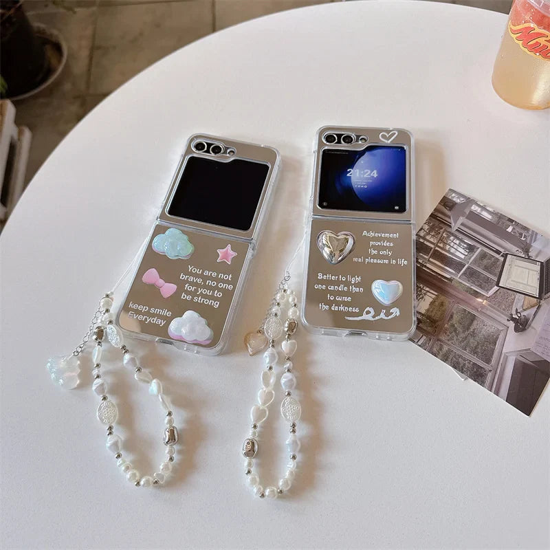 3D Cloud Love Heart Case for Samsung Galaxy Z Flip 7 & 6