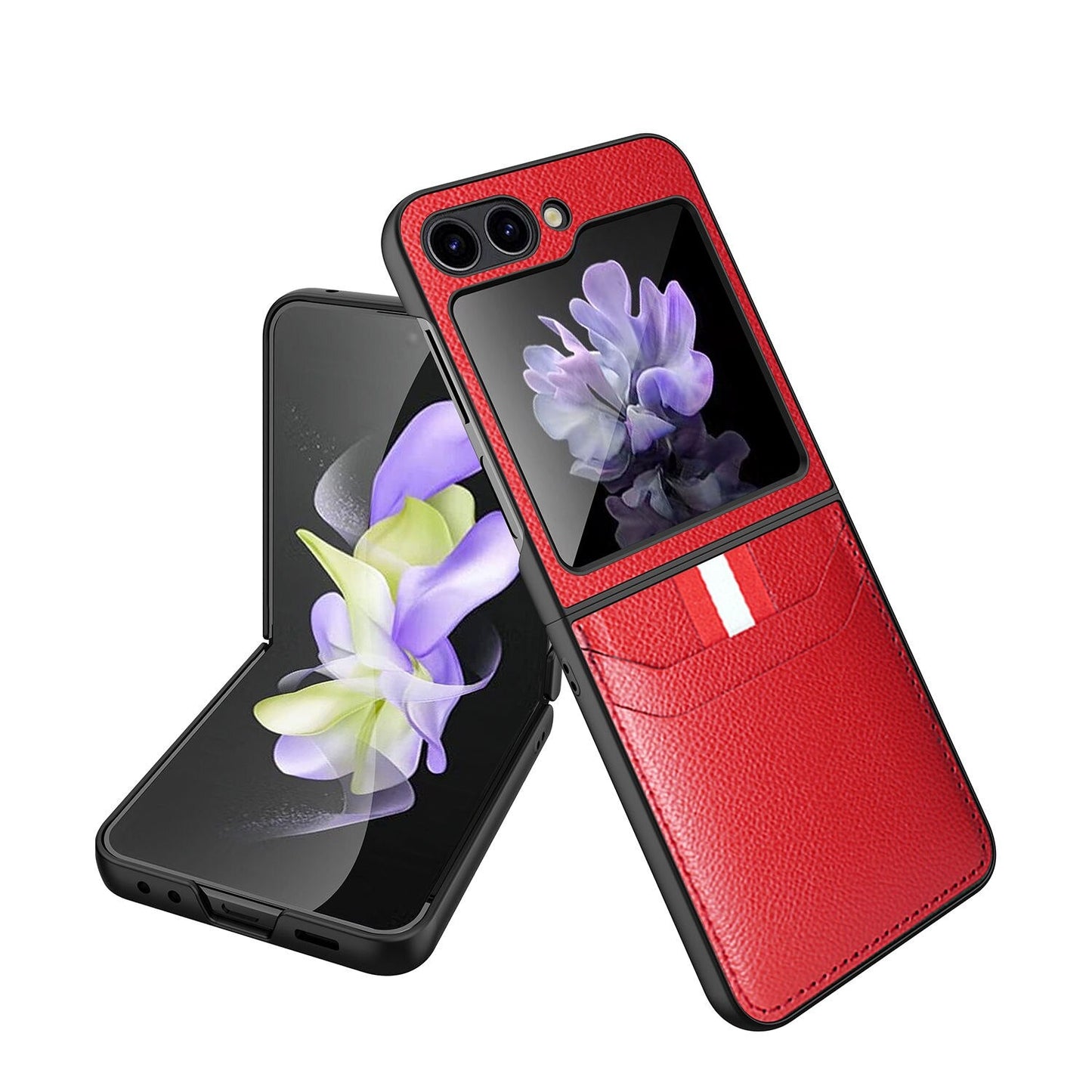 Leather Case with Card Holder for Samsung Galaxy Z Flip Series
