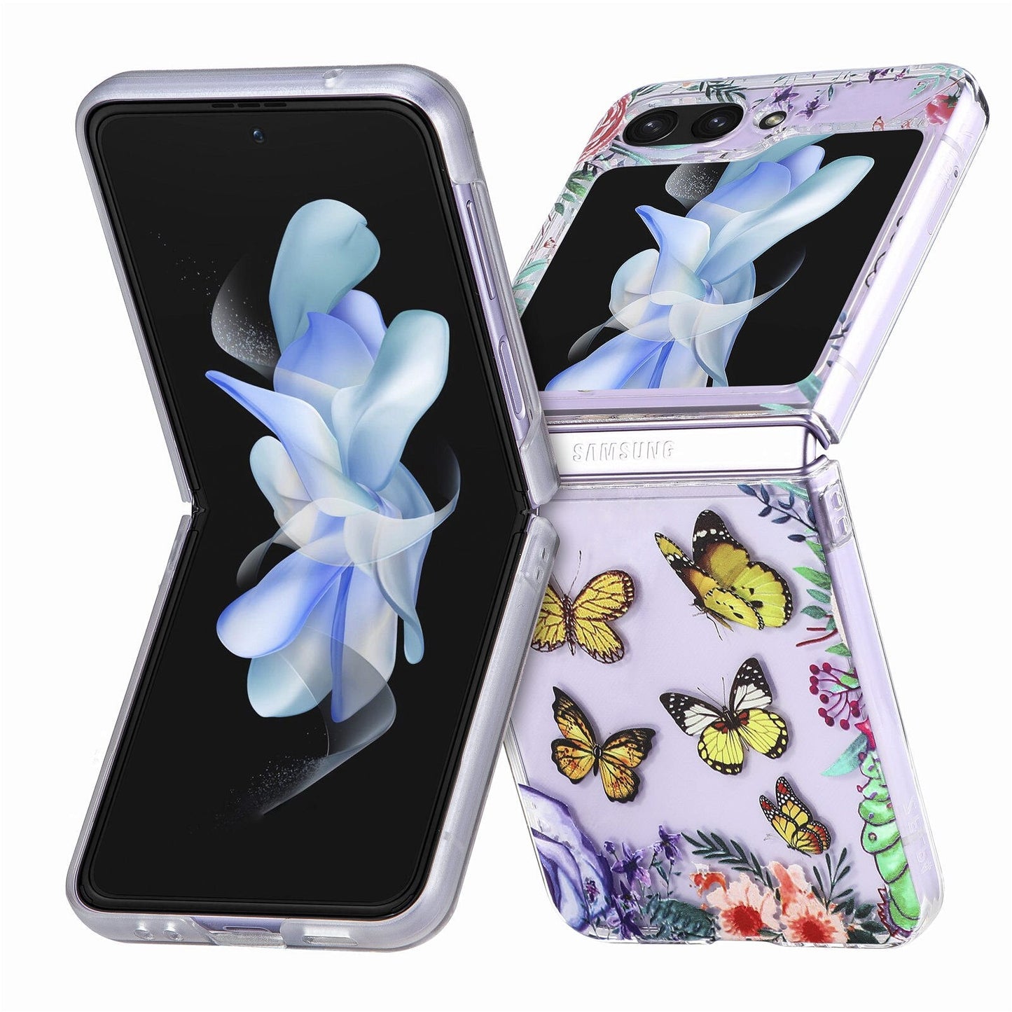 Anti-drop Painted Butterfly Cover for Samsung Galaxy Z Flip Series