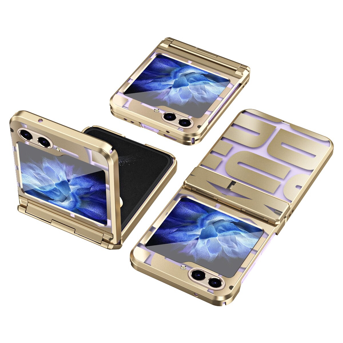 Plating Pattern Clear Cover For Samsung Galaxy Z Flip