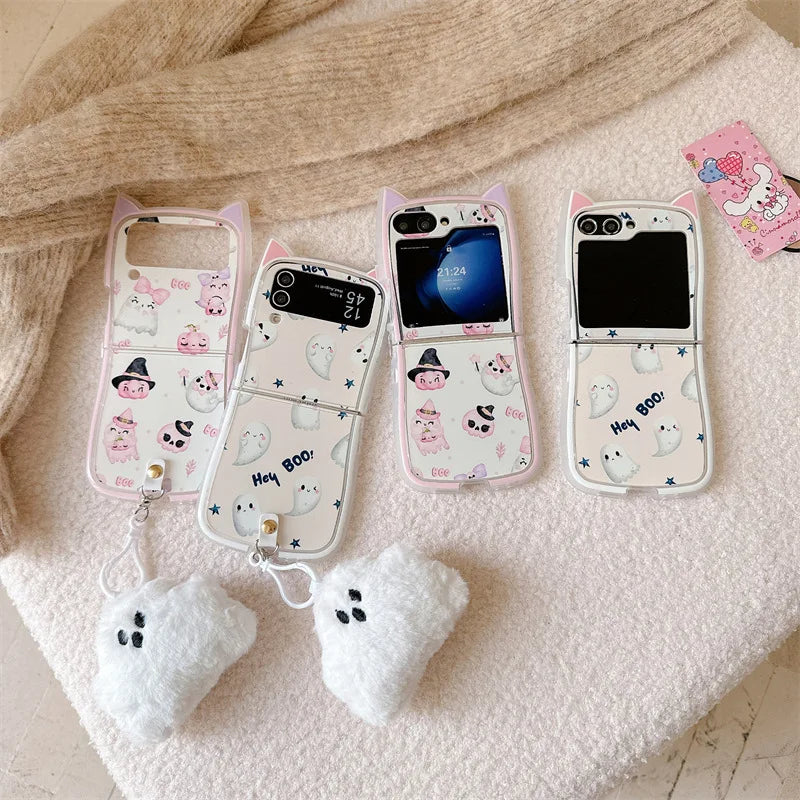 Cute 3D Halloween Ghost Case for Samsung Galaxy Z Flip 4/5/6/7