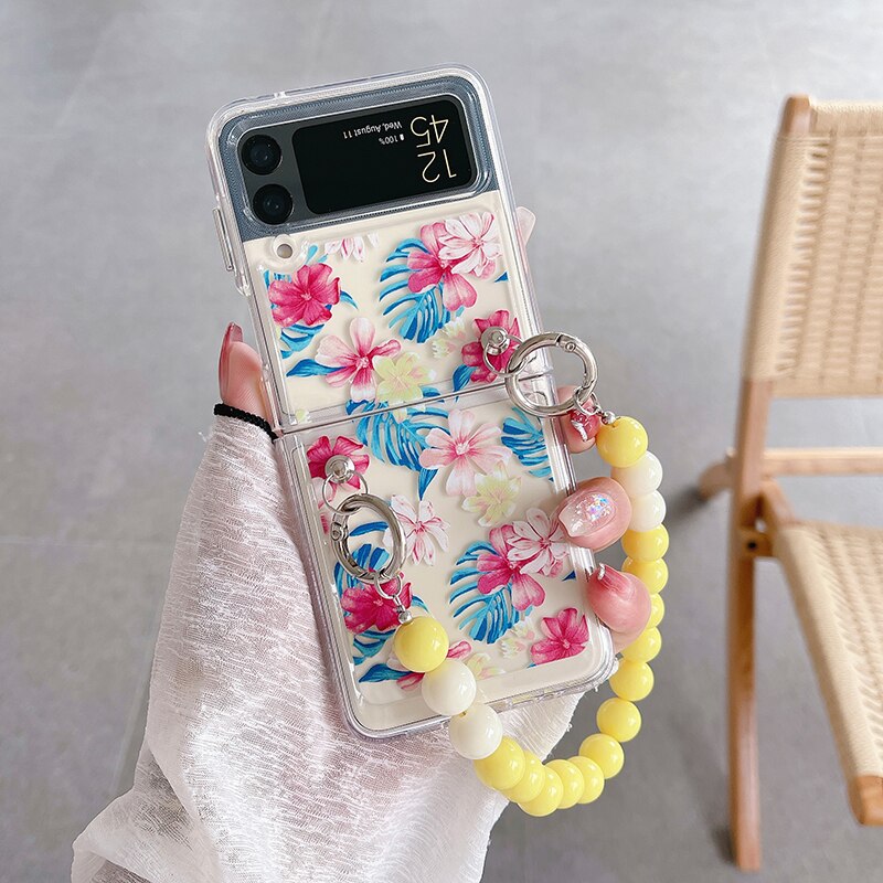 Cute Colorful Flowers Slim Case For Samsung Galaxy Z Flip Series