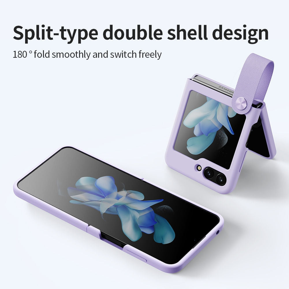 Liquid Silicone Case with Strap For Samsung Galaxy Z Flip Series