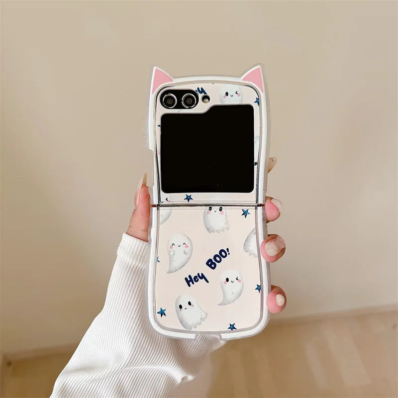 Cute 3D Halloween Ghost Case for Samsung Galaxy Z Flip 4/5/6/7