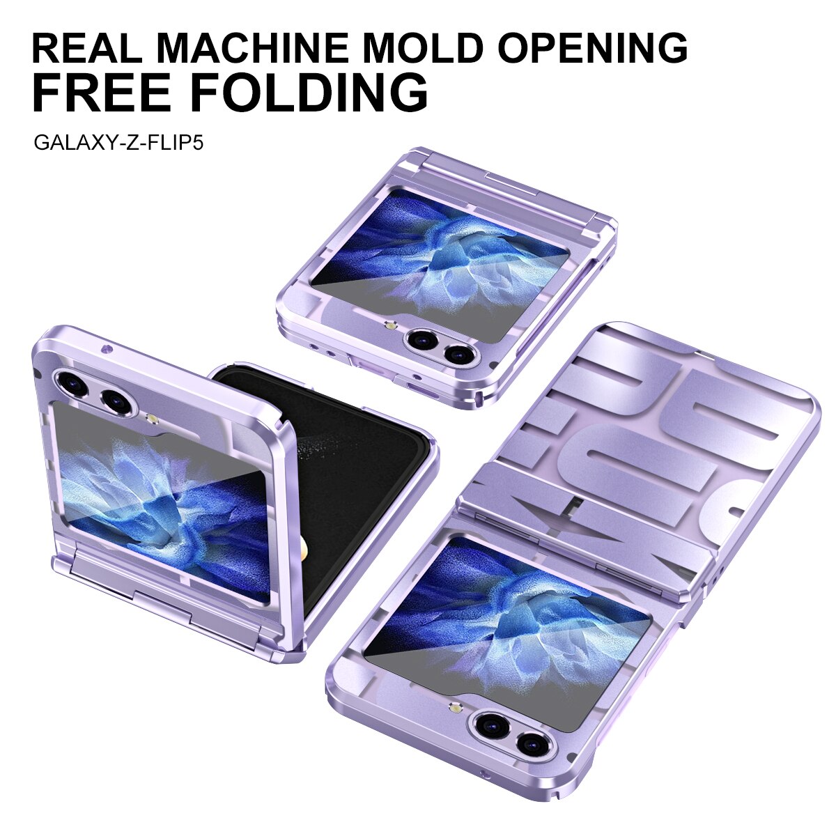 Plating Pattern Clear Cover For Samsung Galaxy Z Flip