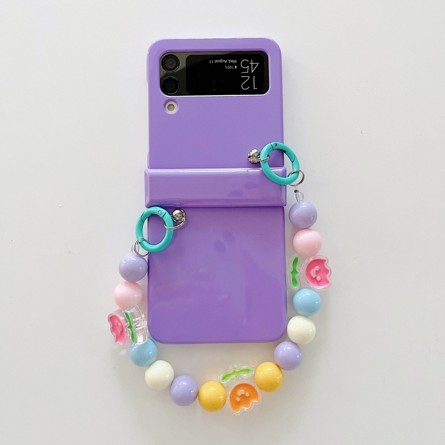 Cute Colorful Flowers Bracelet Phone Case For Samsung Galaxy Z Flip Series