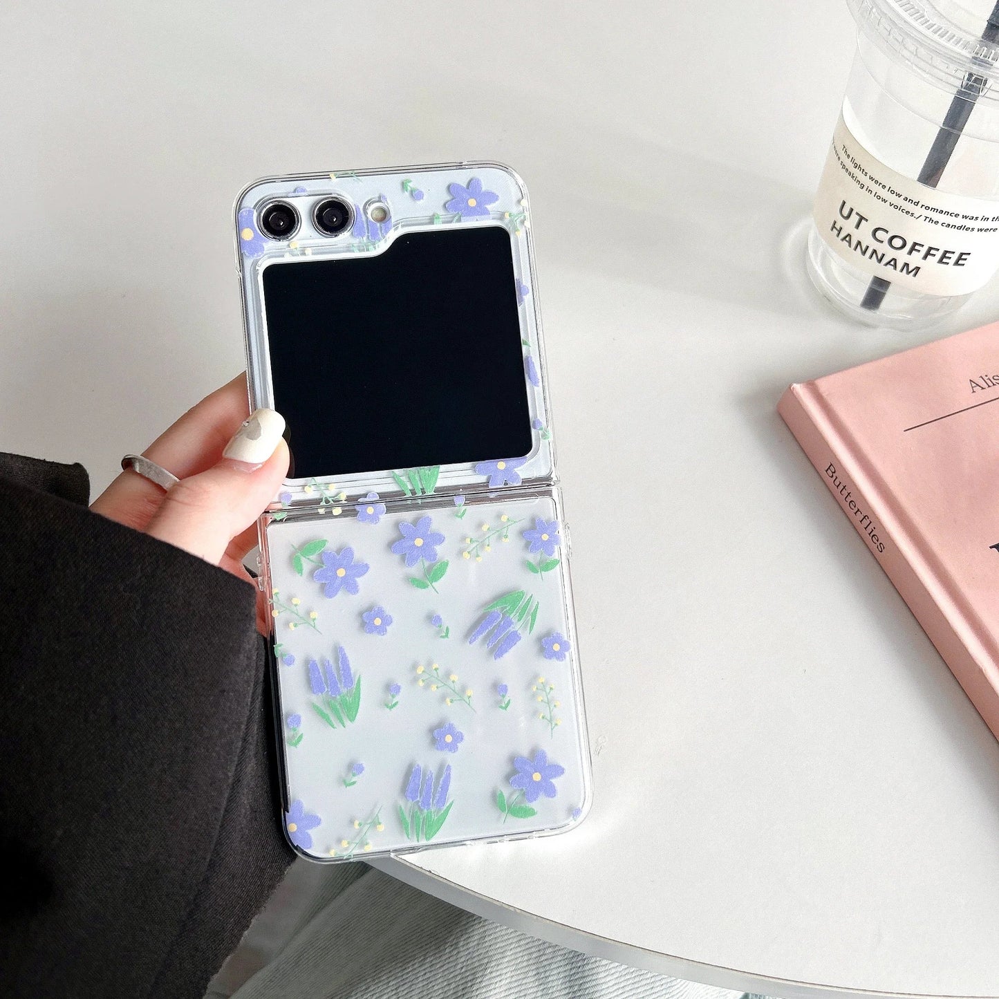 Cartoon Floral Moon Star Case for Samsung Galaxy Z Flip 4/5/6/7