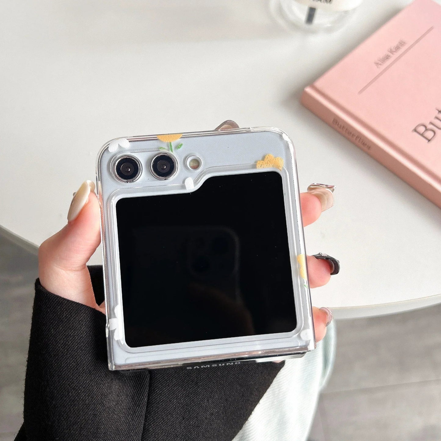 Cartoon Floral Moon Star Case for Samsung Galaxy Z Flip 4/5/6/7