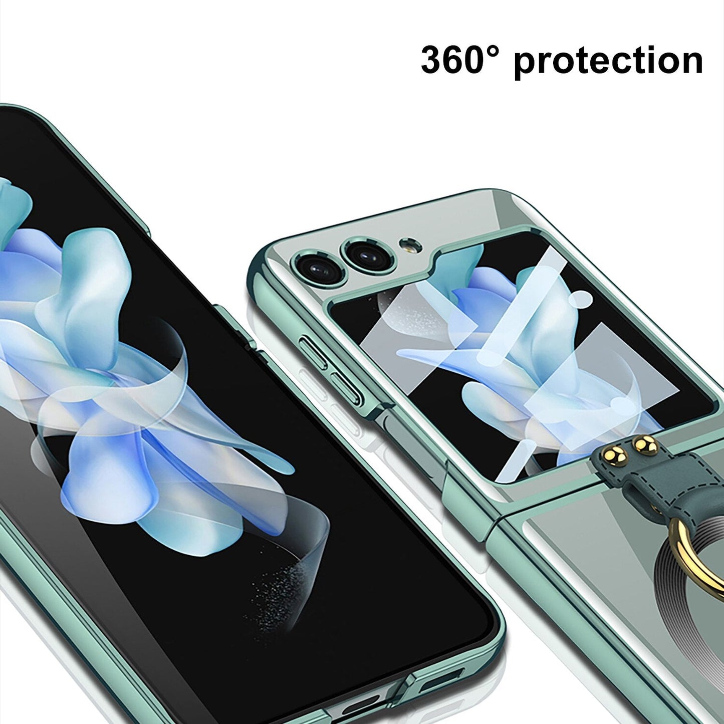 Magsafe Wireless Charging Case with Ring Holder For Samsung Galaxy Z Flip Series