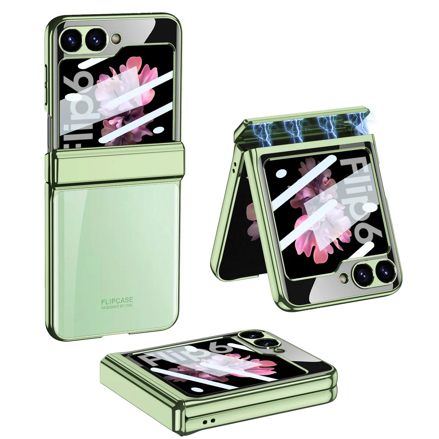 Transparent Case with Magnetic Hinge Protection for Samsung Galaxy Z Flip Series