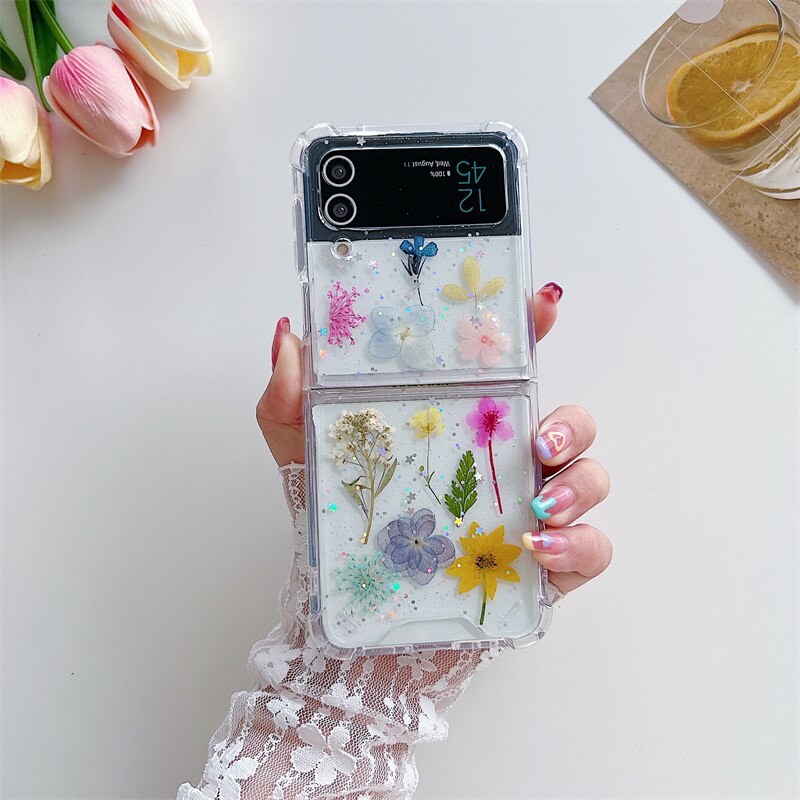 Bling Colorful Flower Case for Samsung Galaxy Z Flip